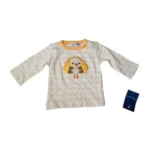 NWT Magnolia Baby Newborn Little Gobbler Applique Long Sleeve Tee